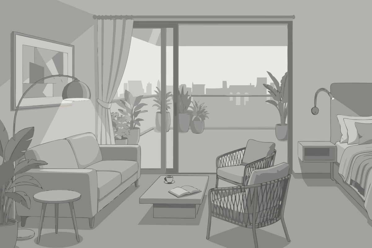 Apartament z 2 pokojami